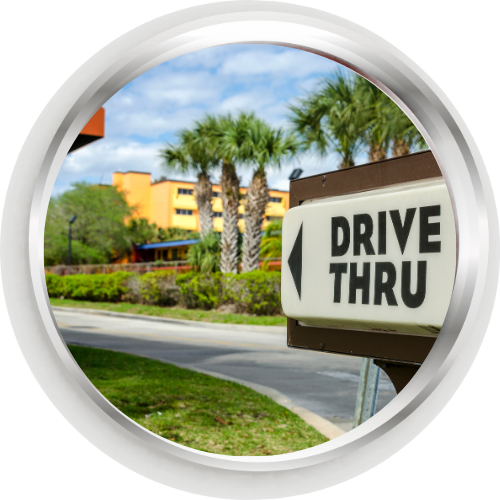 drive-thru Concrete Drive-Through Lanes